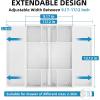 imageMarbrasse Expandable Desk Drawer Organizer Mesh Drawer Organizer Tray with 10 Adjustable Compartments Desk Organizers and Accessories 5 Dividers Drawer for Office Supplies Makeup ampamp Vanity BlackExpandableWhite
