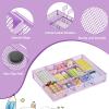 imageMarbrasse Expandable Desk Drawer Organizer Mesh Drawer Organizer Tray with 10 Adjustable Compartments Desk Organizers and Accessories 5 Dividers Drawer for Office Supplies Makeup ampamp Vanity BlackExpandablePurple