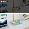 imageMarbrasse Expandable Desk Drawer Organizer Mesh Drawer Organizer Tray with 10 Adjustable Compartments Desk Organizers and Accessories 5 Dividers Drawer for Office Supplies Makeup ampamp Vanity BlackExpandableBlue