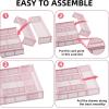 imageMarbrasse Expandable Desk Drawer Organizer Mesh Drawer Organizer Tray with 10 Adjustable Compartments Desk Organizers and Accessories 5 Dividers Drawer for Office Supplies Makeup ampamp Vanity BlackExpandablePink