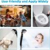 imageMarbrasse High Pressure Shower Head 3Settings Handheld Showerhead with ONOff Full Shutoff Push Button and Switch to Control Flow AngleAdjustable Water Saving Body SpraysChromeMatte Black