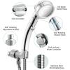 imageMarbrasse High Pressure Shower Head 3Settings Handheld Showerhead with ONOff Full Shutoff Push Button and Switch to Control Flow AngleAdjustable Water Saving Body SpraysChromeShower Head with Hose and Holder