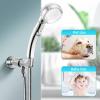 imageMarbrasse High Pressure Shower Head 3Settings Handheld Showerhead with ONOff Full Shutoff Push Button and Switch to Control Flow AngleAdjustable Water Saving Body SpraysChromeShower Head with Hose and Holder
