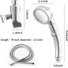imageMarbrasse High Pressure Shower Head 3Settings Handheld Showerhead with ONOff Full Shutoff Push Button and Switch to Control Flow AngleAdjustable Water Saving Body SpraysChromeShower Head with Hose and Holder
