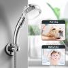 imageMarbrasse High Pressure Shower Head 3Settings Handheld Showerhead with ONOff Full Shutoff Push Button and Switch to Control Flow AngleAdjustable Water Saving Body SpraysChromeShower Head with Bracket