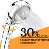 imageMarbrasse High Pressure Shower Head 3Settings Handheld Showerhead with ONOff Full Shutoff Push Button and Switch to Control Flow AngleAdjustable Water Saving Body SpraysChromeChrome