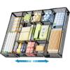 imageMarbrasse Expandable Desk Drawer Organizer Mesh Drawer Organizer Tray with 10 Adjustable Compartments Desk Organizers and Accessories 5 Dividers Drawer for Office Supplies Makeup ampamp Vanity BlackExpandableBlack