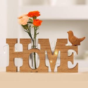 imageMarbrasse Plant Propagation Stations with Wooden Stand Desktop Plant Terrarium Holder Bulb Vase Glass Vase Container with Metal Swivel Holder for Hydroponics of Home Garden Office Decor Lover GiftsPlant Terrarium  Home