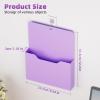 imageMagnetic File Holder  Magnetic Paper Holder Pocket Organizer Office Supplies Storage Mail Organizer for NotebooksPlannersLetter 1 PackPurple HolderL