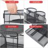 imageMarbrasse 4Trays Desk File Organizer with 2 Pen Holder Desktop Hanging File Holder with Drawer Paper Letter Tray Organizer Rose GoldBlack