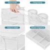 imageMarbrasse 4Trays Desk File Organizer with 2 Pen Holder Desktop Hanging File Holder with Drawer Paper Letter Tray Organizer Rose GoldWhite