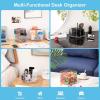 imageMarbrasse Acrylic Pen Holder 360degree Rotating Clear Pen Organizer for Desk Desktop Stationery Organizer Caddy for Office School Home ampamp Art Supplies Acrylic HexagonHexagon