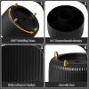 imageMarbrasse Desk Organizer 360Degree Rotating Pen Holder for Desk Desk Organizers and Accessories with 5 Compartments Pencil Organizer Art Supply Storage Box Caddy for Office Home WhiteBlack