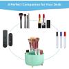imageMarbrasse Desk Organizer 360Degree Rotating Pen Holder for Desk Desk Organizers and Accessories with 5 Compartments Pencil Organizer Art Supply Storage Box Caddy for Office Home WhiteMint Green