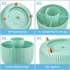 imageMarbrasse Desk Organizer 360Degree Rotating Pen Holder for Desk Desk Organizers and Accessories with 5 Compartments Pencil Organizer Art Supply Storage Box Caddy for Office Home WhiteMint Green