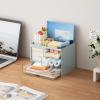 imageMarbrasse Desk Organizer with 3 Drawer MultiFunctional Pencil Pen Holder for Desk Desk Organizers and Accessories with 4 Compartments Desktop Organizer Storage for Office Home Art Supplies WhiteBlue