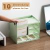imageMarbrasse Desk Organizer with 3 Drawer MultiFunctional Pencil Pen Holder for Desk Desk Organizers and Accessories with 4 Compartments Desktop Organizer Storage for Office Home Art Supplies WhiteGreen