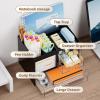 imageMarbrasse Desk Organizer with 3 Drawer MultiFunctional Pencil Pen Holder for Desk Desk Organizers and Accessories with 4 Compartments Desktop Organizer Storage for Office Home Art Supplies WhiteBlack