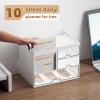 imageMarbrasse Desk Organizer with 3 Drawer MultiFunctional Pencil Pen Holder for Desk Desk Organizers and Accessories with 4 Compartments Desktop Organizer Storage for Office Home Art Supplies WhiteWhite