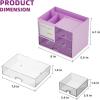 imageMarbrasse Desk Organizer with 3 Drawer MultiFunctional Pencil Pen Holder for Desk Desk Organizers and Accessories with 4 Compartments Desktop Organizer Storage for Office Home Art Supplies WhitePurple