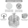 imageMarbrasse Mesh Desk Organizer 360Degree Rotating MultiFunctional Pen Holder 4 Compartments Desktop Stationary Organizer Home Office Art Supply Storage Box Caddy BlackSilver