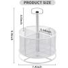 imageMarbrasse Mesh Desk Organizer 360Degree Rotating MultiFunctional Pen Holder 4 Compartments Desktop Stationary Organizer Home Office Art Supply Storage Box Caddy BlackWhite