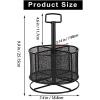 imageMarbrasse Mesh Desk Organizer 360Degree Rotating MultiFunctional Pen Holder 4 Compartments Desktop Stationary Organizer Home Office Art Supply Storage Box Caddy BlackBlack