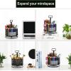 imageMarbrasse Mesh Desk Organizer 360Degree Rotating MultiFunctional Pen Holder 4 Compartments Desktop Stationary Organizer Home Office Art Supply Storage Box Caddy BlackBlack