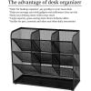 imageMarbrasse Mesh Desk Organizer MultiFunctional Pen Holder Desktop Stationary Organizer Storage Rack for School Home Office Art Supplies Mesh Pen HolderMesh Pen Holder