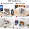 imageMarbrasse Mesh Desk Organizer MultiFunctional Pen Holder Desktop Stationary Organizer Storage Rack for School Home Office Art Supplies Mesh Pen HolderWhite Pen Holder with Drawer