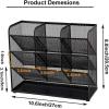 imageMarbrasse Mesh Desk Organizer MultiFunctional Pen Holder Desktop Stationary Organizer Storage Rack for School Home Office Art Supplies Mesh Pen HolderMesh Pen Holder