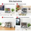 imageMarbrasse Mesh Desk Organizer MultiFunctional Pen Holder Desktop Stationary Organizer Storage Rack for School Home Office Art Supplies Mesh Pen HolderMesh Pen Holder With Drawer Silver