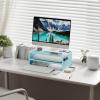 imageMarbrasse Monitor Stand Riser 165 Inch 2 Tier Computer Printer Shelf Stand for Laptop Computer Screen Storage Desktop Stand with Phone Holder and Cable Management BlackBlue