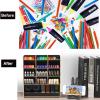 imageMarbrasse Wooden Desk Organizer MultiFunctional DIY Pen Holder Organizer for desk Desktop Stationary Easy Assembly Home Office Art Supplies Storage with Drawer B11Cherry ColorB12Black