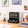imageMarbrasse Wooden Desk Organizer MultiFunctional DIY Pen Holder Organizer for desk Desktop Stationary Easy Assembly Home Office Art Supplies Storage with Drawer B11Cherry ColorB11Black