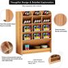 imageMarbrasse Wooden Desk Organizer MultiFunctional DIY Pen Holder Organizer for desk Desktop Stationary Easy Assembly Home Office Art Supplies Storage with Drawer B11Cherry ColorB12Cherry Color