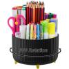 imageMarbrasse Desk Organizer 360Degree Rotating Pen Holder for Desk Desk Organizers and Accessories with 5 Compartments Pencil Organizer Art Supply Storage Box Caddy for Office Home WhiteBlack