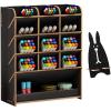 imageMarbrasse Wooden Desk Organizer MultiFunctional DIY Pen Holder Organizer for desk Desktop Stationary Easy Assembly Home Office Art Supplies Storage with Drawer B11Cherry ColorB12Black