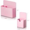 imageMagnetic Dry Erase Marker HolderPen and Eraser Holder for WhiteboardMagnet Pencil Cup Utility Storage Organizer for Office Refrigerator Locker and Metal Cabinets 2 PackMagholder2pcsPINK