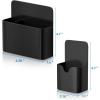 imageMagnetic Dry Erase Marker HolderPen and Eraser Holder for WhiteboardMagnet Pencil Cup Utility Storage Organizer for Office Refrigerator Locker and Metal Cabinets 2 PackBlack