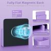imageMagnetic Dry Erase Marker HolderPen and Eraser Holder for WhiteboardMagnet Pencil Cup Utility Storage Organizer for Office Refrigerator Locker and Metal Cabinets 2 PackPurple