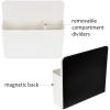 imageMagnetic Dry Erase Marker HolderPen and Eraser Holder for WhiteboardMagnet Pencil Cup Utility Storage Organizer for Office Refrigerator Locker and Metal Cabinets 2 Pack2 Pack