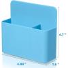 imageMagnetic Dry Erase Marker HolderPen and Eraser Holder for WhiteboardMagnet Pencil Cup Utility Storage Organizer for Office Refrigerator Locker and Metal Cabinets 2 Pack2p Magnetic pen holder Blue