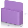 imageMagnetic Dry Erase Marker HolderPen and Eraser Holder for WhiteboardMagnet Pencil Cup Utility Storage Organizer for Office Refrigerator Locker and Metal Cabinets 2 PackPurple