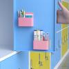 imageMagnetic Dry Erase Marker HolderPen and Eraser Holder for WhiteboardMagnet Pencil Cup Utility Storage Organizer for Office Refrigerator Locker and Metal Cabinets 2 PackPink