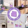 imageMagnetic Dry Erase Marker HolderPen and Eraser Holder for WhiteboardMagnet Pencil Cup Utility Storage Organizer for Office Refrigerator Locker and Metal Cabinets 2 PackPurple