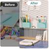 imageMagnetic Dry Erase Marker HolderPen and Eraser Holder for WhiteboardMagnet Pencil Cup Utility Storage Organizer for Office Refrigerator Locker and Metal Cabinets 2 PackGreen