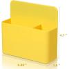 imageMagnetic Dry Erase Marker HolderPen and Eraser Holder for WhiteboardMagnet Pencil Cup Utility Storage Organizer for Office Refrigerator Locker and Metal Cabinets 2 Pack2p Magnetic pen holder Yellow