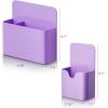 imageMagnetic Dry Erase Marker HolderPen and Eraser Holder for WhiteboardMagnet Pencil Cup Utility Storage Organizer for Office Refrigerator Locker and Metal Cabinets 2 PackMagholder2pcsPURPLE