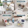 imageMarbrasse 3 Tier Mesh Desk Organizer with Drawer MultiFunctional Desk Organizers and Accessories Paper Letter Organizer with 2 Pen Holder for Home Office Supplies  BlackWhite